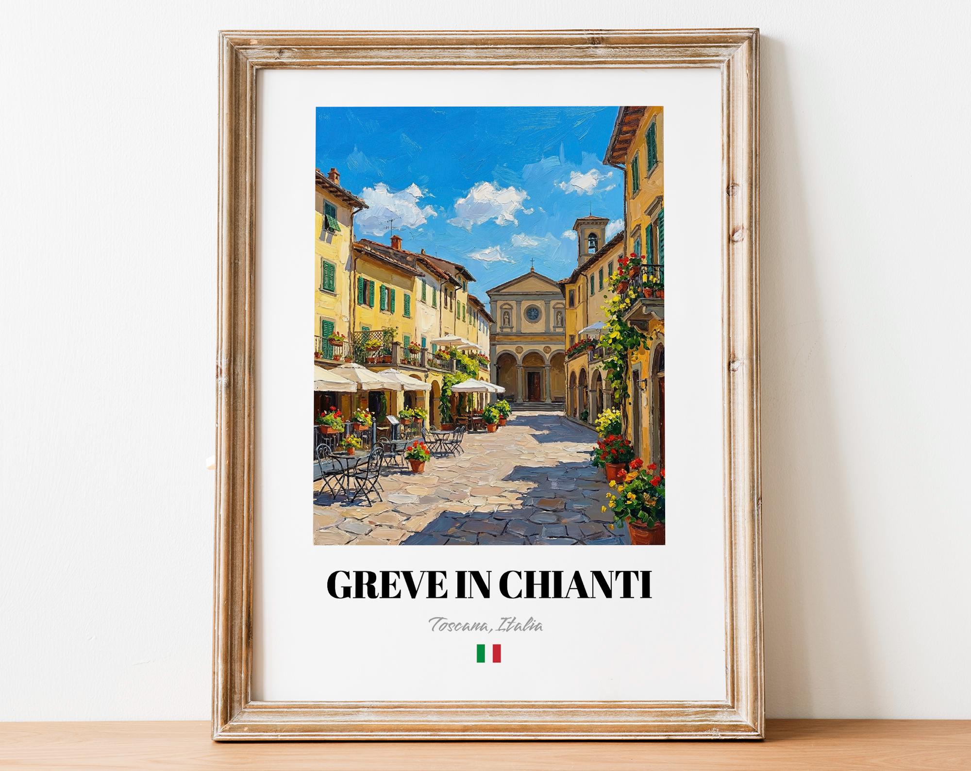 Greve in Chianti Toscana Italia Wall Art, Oil Painting