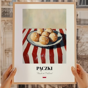 Pączki Painting, Polish Kitchen Wall Art, Polish Pastry Wall Decor, Polish Cuisine Poster