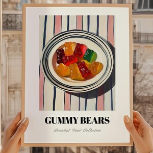 Gummy Bears, German Cuisine, German Food, Gummy Bears Wall Art, Kitchen Wall Art, Restaurant Decor