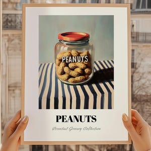 Peanuts, Nuts Poster, Pantry Wall Decor, Peanuts Print, Chef Gift, Restaurant Wall Decor, Kitchen Wall Art