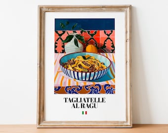 Tagliatelle al Ragu Wall Art: Italian Pasta Decor for Food Lovers
