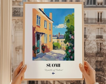 Finland Wall Art, Suomi Painting Reproduction, Finnish Decor
