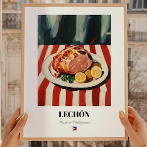 Lechón, Filipino Roast Pork, Filipino Cuisine, Filipino Café Décor, Lechón Wall Art, Filipino Friend Gift
