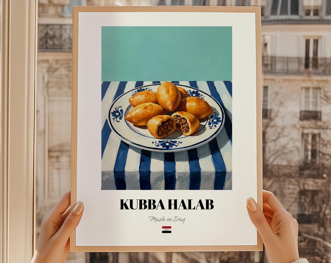 Kubba Halab Retro Kitchen Print Poster, Iraqi Food Wall Art - Etsy