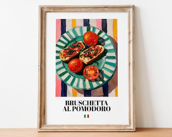 Boho Bruschetta Art: Italian Appetizer Decor with a Fresh Ingredient Twist