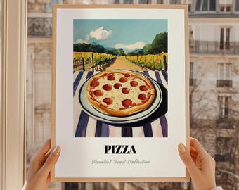 Pizza Giclée Print, Italian Food Wall Art