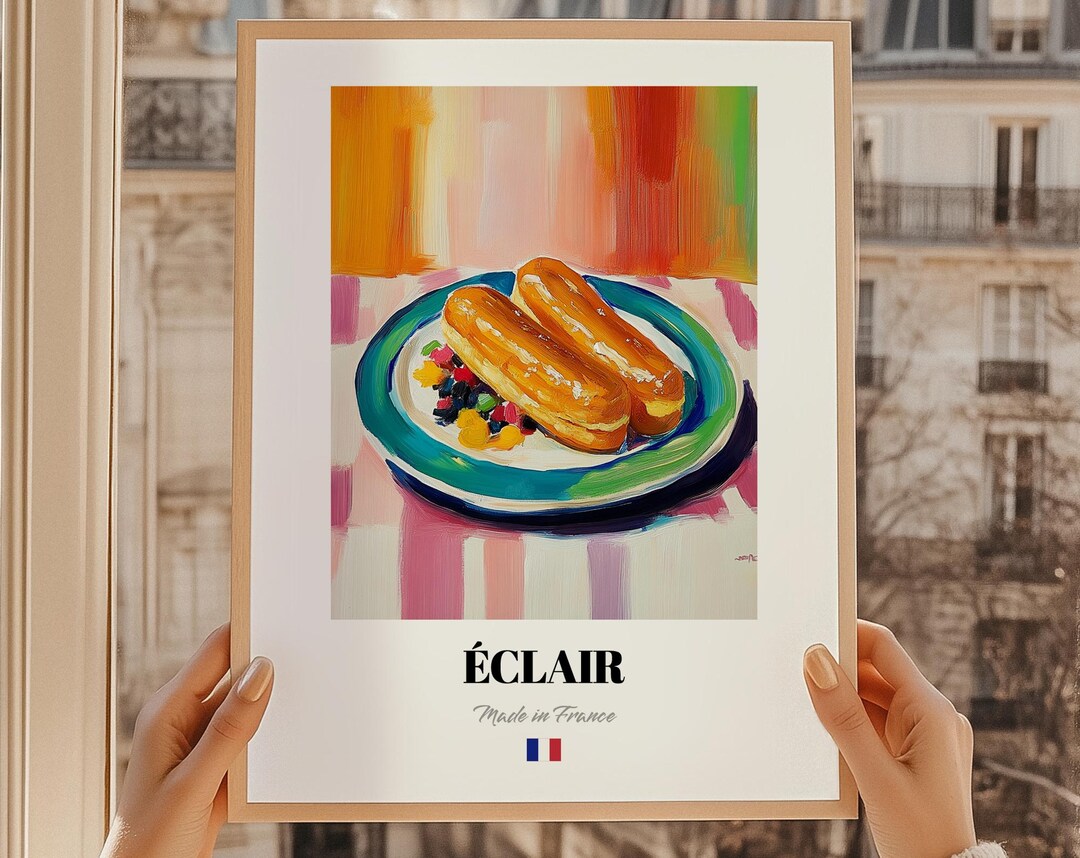 Éclair Giclée Print, French Patisserie Poster, Kitchen Wall Art - Etsy