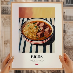 Bigos Wall Art, Polish Cafe Wall Art, Polish Food Wall Decor, Polish Cuisine Poster