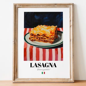 Lasagne Poster: Italienische Küche Wanddekoration für Feinschmecker