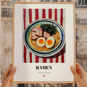 Ramen, Japanese Noodle Soup, Japanese Cuisine, Japanese Café Décor, Ramen Wall Art, Japanese Friend Gift