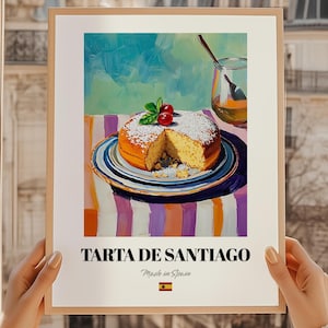 Tarta de Santiago, Spanisches Dessert, Happy Hour Menü, Geschenke zum 60