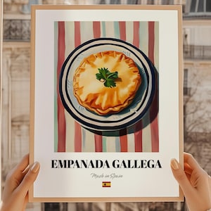 Empanada Gallega, Arte mural de repostería española, Fiesta española, Fondo de panadería, Arte para el comedor, Arte mural para la cocina
