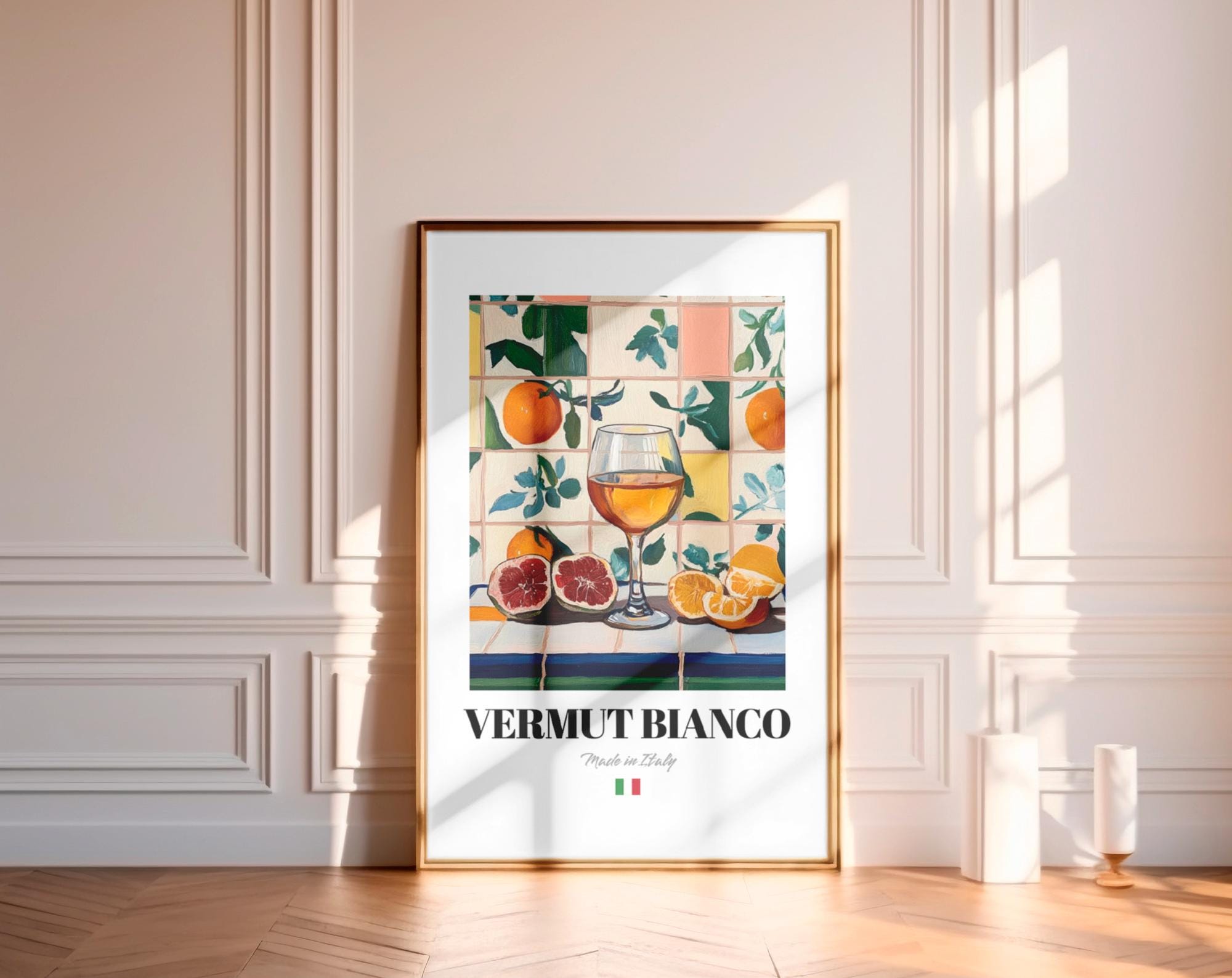 Vermut Bianco Wall Art Print Poster: Italian Vermouth Artwork for