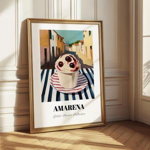 Amrenna, italienisches Gelato Bild, Gelato Druck, leeres Kochbuch, Amorena, Küchenwandkunst