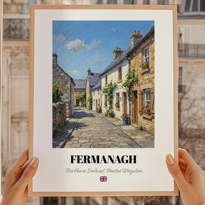 Fermanagh, Northern Ireland Wall Decor, Reproduction Oil Painting Poster, British Friend Gift