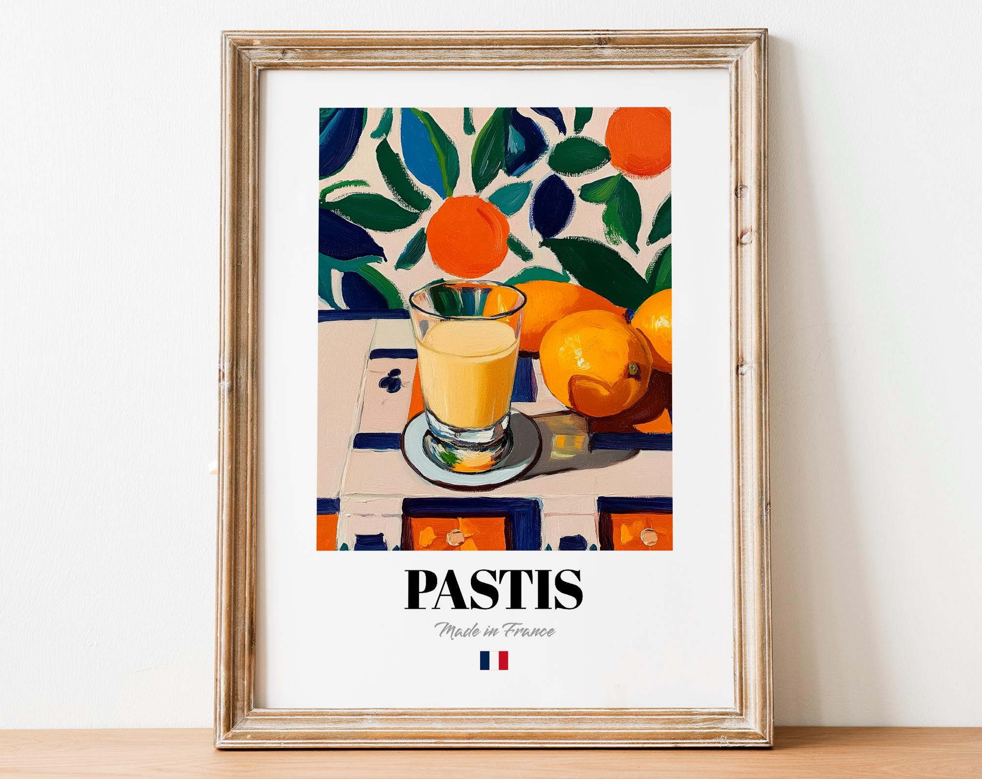 French Pastis Art Print Poster: Anise-flavored Aperitif for Bars