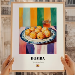 Bomba, impression de cuisine espagnole, peinture bomba, cadeaux pour 60e anniversaire, poster bomba, poster cuisine