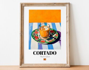 Poster imprimé d'art mural Cortado : oeuvres d'art culinaires pour des cuisines élégantes