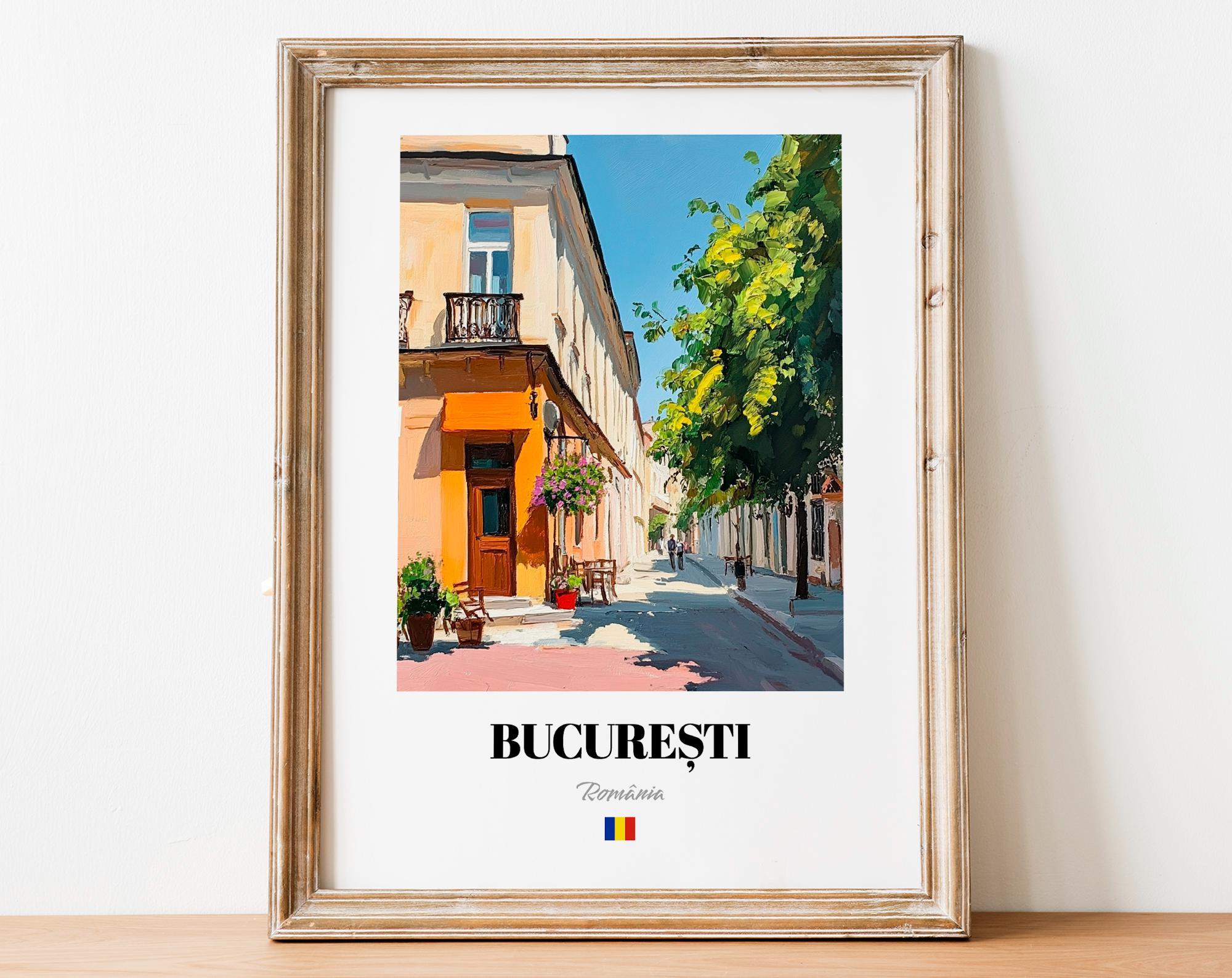 ブカレスト ルーマニア アートプリント、都市景観の油絵複製 - Etsy 日本