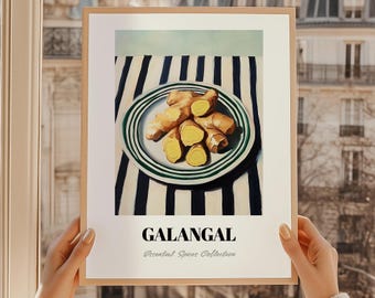 Galangal Spice Art Print, Kitchen Wall Decor