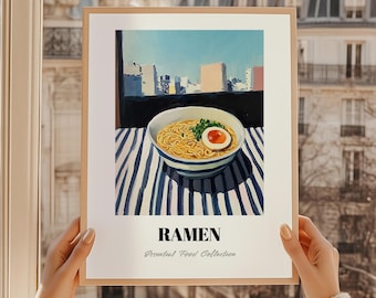 Ramen väggkonsttryck, japansk matposter, cafédekor