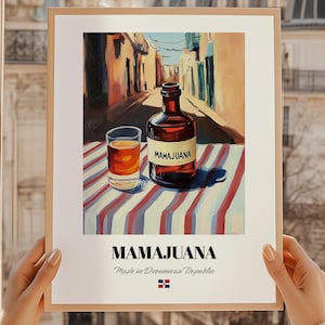 Mamajuana, Dominican Beverage, Mamajuana Poster, Dominican Bar Décor, Beverage Wall Art, Dominican Friend, Kitchen Poster