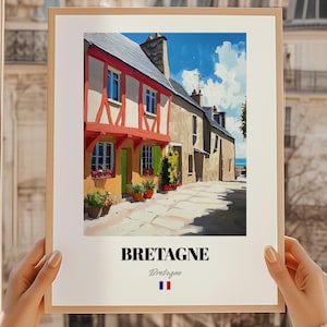 Bretagne, Bretagne, France Wall Art, Reproduction Oil Painting Poster, Bretagne Friend Gift, Bedroom  Wall Decor