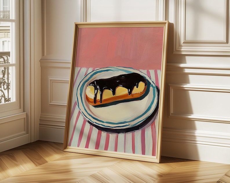 Éclair French Pastry Art Print, Kitchen Wall Decor - Etsy
