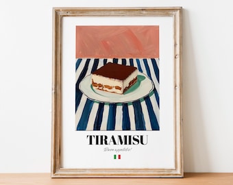 Vintage Tiramisu Print: Italian Kitchen Decor