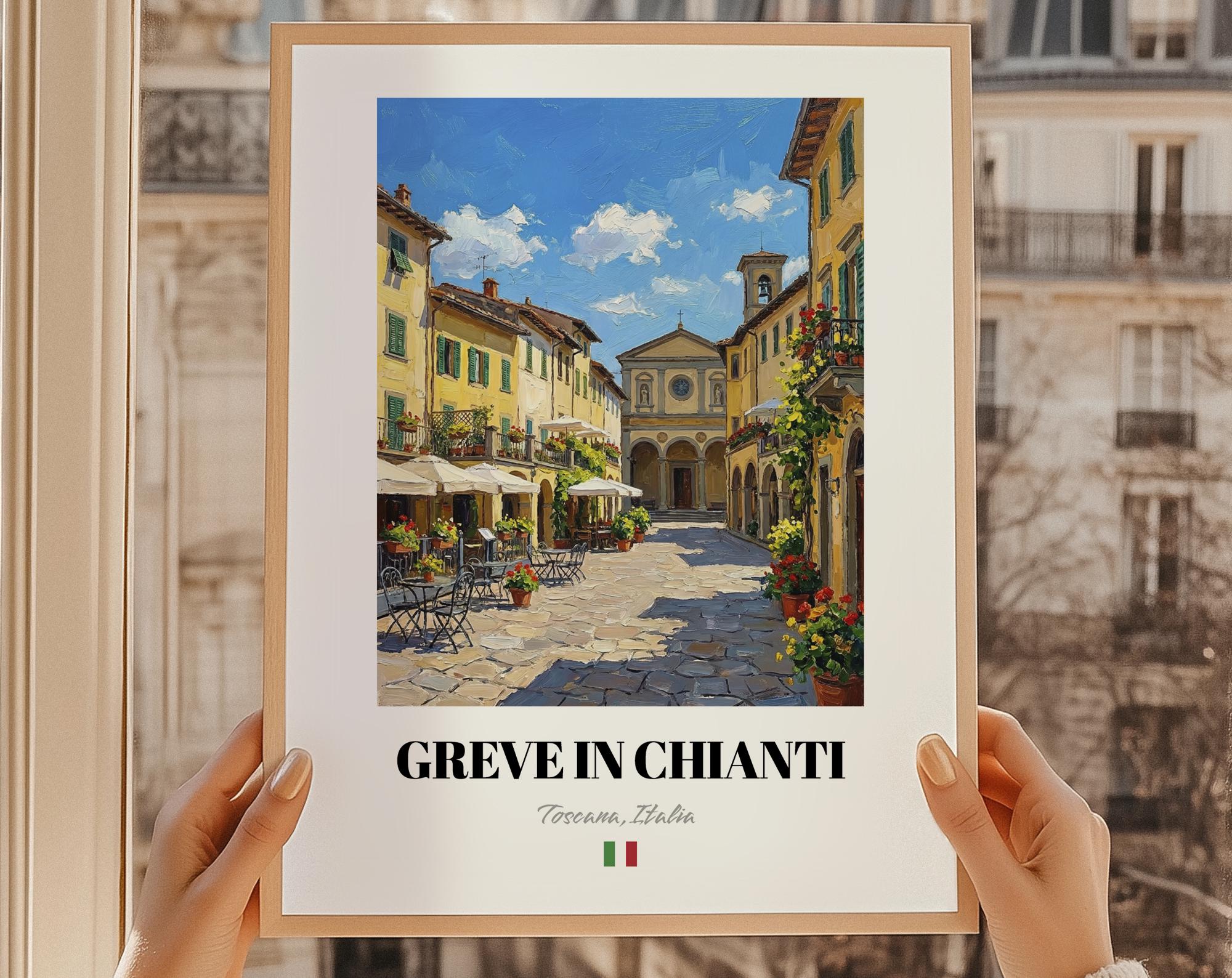 Greve in Chianti Toscana Italia Wall Art, Oil Painting