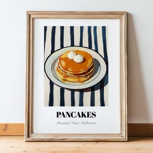 Póster de panqueques, pastelería, menú de cumpleaños, decoración para 21 cumpleaños, póster de cocina