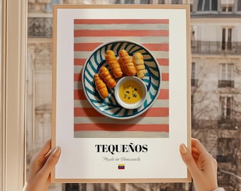 Tequeños Print, Venezuelan Food Art, Cuisine Poster