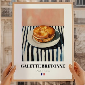 Galette Bretonne, Pastelería Francesa, Portada de Menú Personalizada, Impresión de Panadería, Menú de Catering, Impresión de Cocina