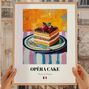 Opéracake, Franse dessertprint, operacakeprint, bowlingparty, patisserie, poster eetkamer