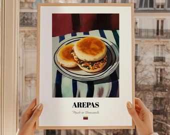 Venezuelan Arepas Giclée Print, Food Wall Art