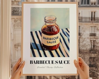 Stampa di salsa barbecue, decorazione da parete per la cucina, regalo per chef