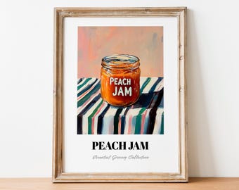 Peach Jam Print, Kitchen Wall Art, Pantry Decor - Etsy