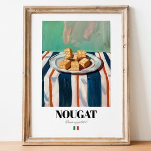 Vintage Nougat Art: Sweet Treat Decor with a Nutty Twist