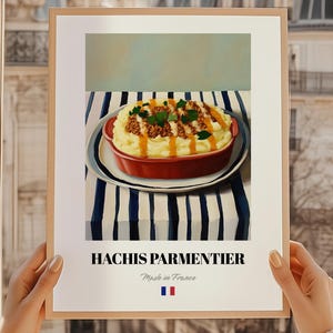 Hachis Parmentier, French Food Wall Art, Beef Recipes, Snack Bar, French Party, Dining Room Poster