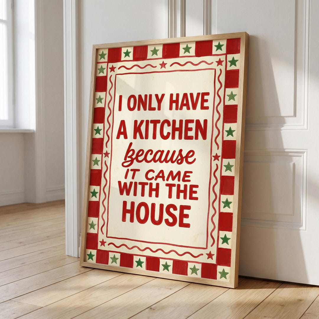 Anti Cook Kitchen Humor Wall Art Poster, Non-cook Humor, Anti Cooking - Etsy