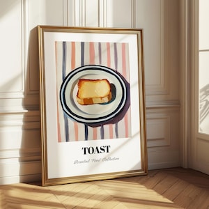 Toast, Brytyjskie Jedzenie Druk, Szef Kuchni Druk Artystyczny, Szablon Menu Kawiarni, Brytyjska Kuchnia, Sztuka Ścienna Do Jadalni