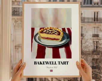Bakewelltörtchen Art Print, englisches Cafe Dekor