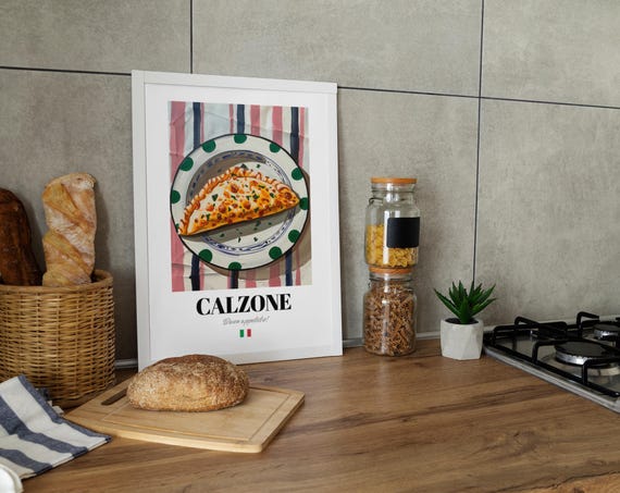 Calzone Wall Art: Italian Stuffed Pizza Decor for Food Lovers - Etsy