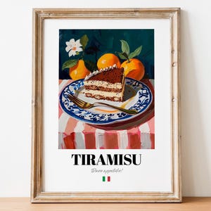 Poster con stampa artistica Tiramisù: dessert italiano da parete per amanti del cibo