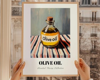 Olive Oil Giclée Print, Kitchen Wall Art, Pantry Decor