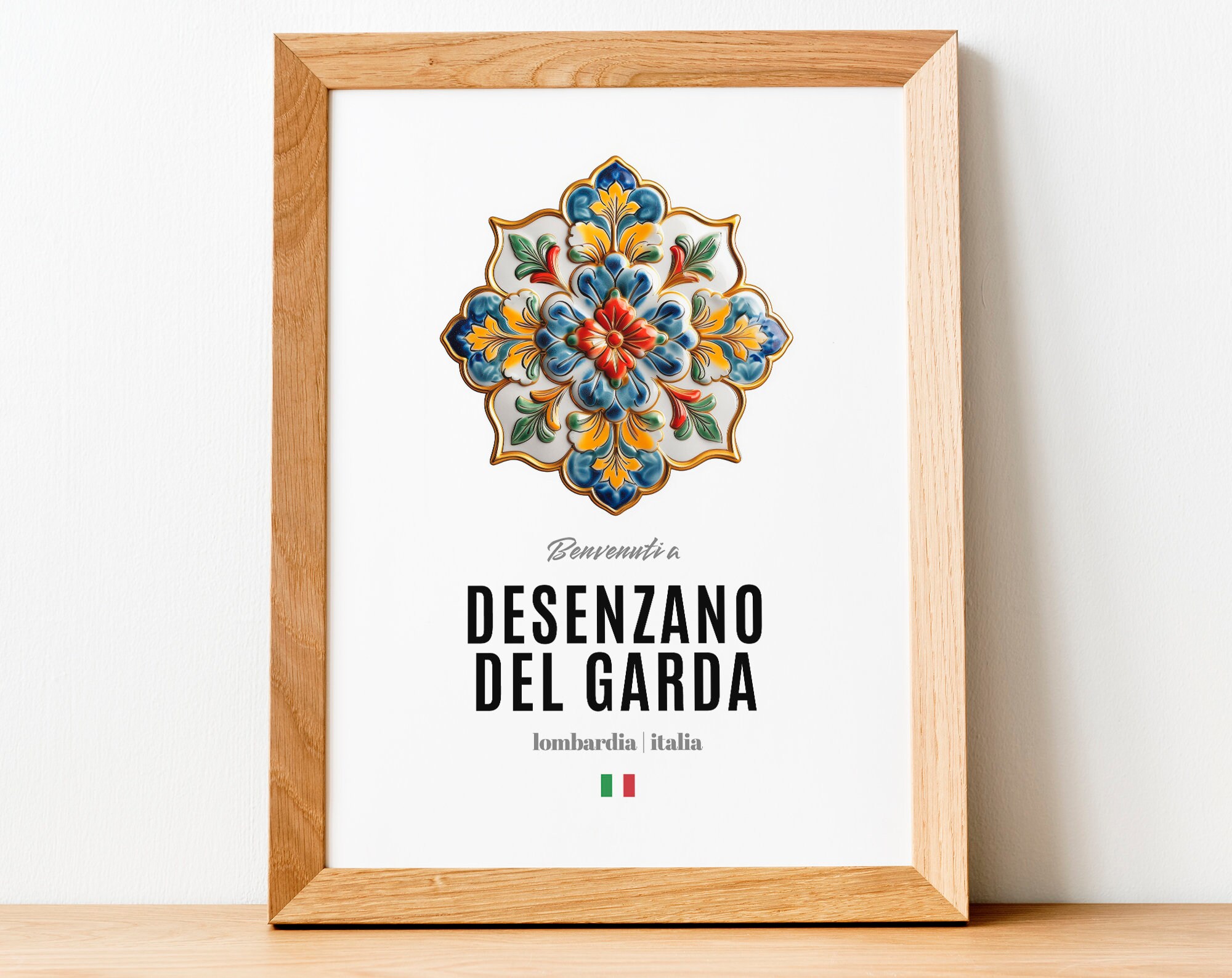Desenzano Del Garda Lombardia Italia Porcelain Heraldic Maiolica Wall Decor Print Guesthouse Wall Art Kitchen Print Housewarming Gift Etsy