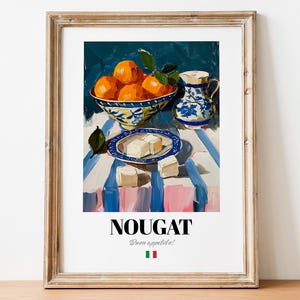 Nougat Wall Decor: Italian Candy Art for Sweet Treat Enthusiasts