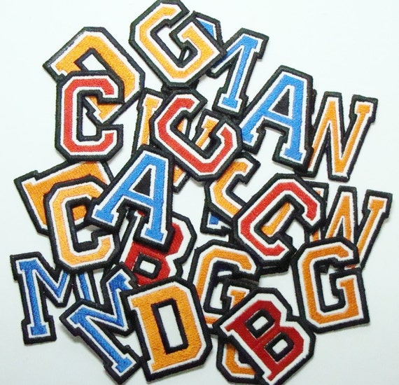 Items similar to Varsity Letter Embroidered Appliques100351 on Etsy