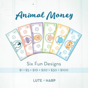 Play Money Printable - Kids Pretend Money - Learning Money - Kids Pretend Play Printable - Dramatic Play - Homeschool - Classroom