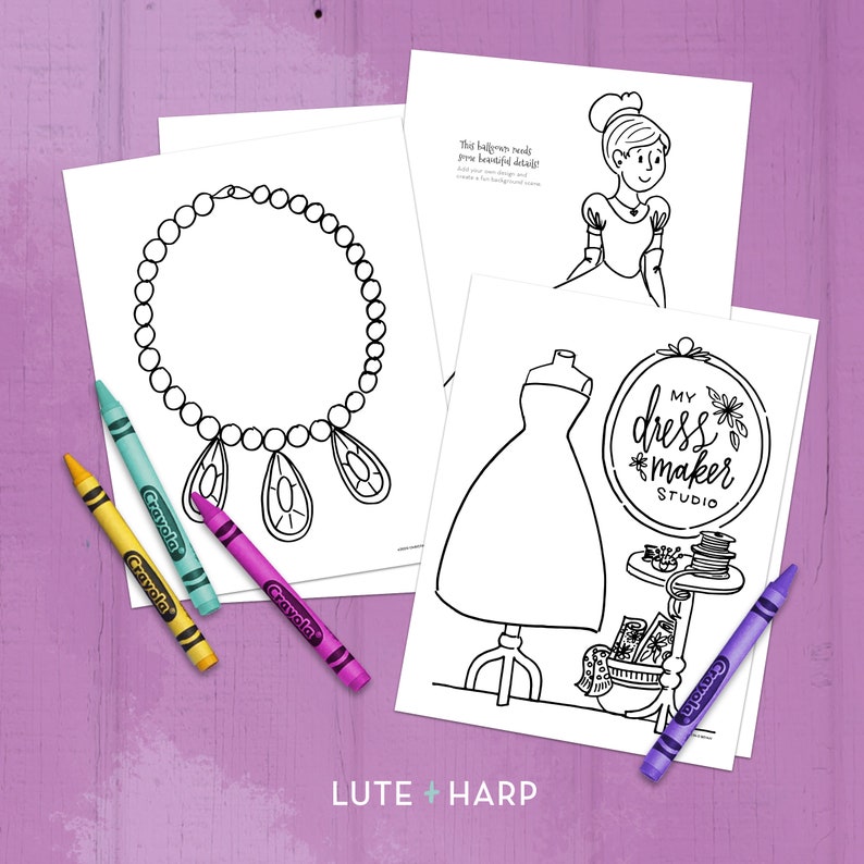 Dress Design Coloring Pages